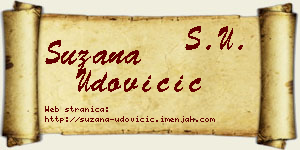 Suzana Udovičić vizit kartica